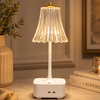 Modern Crystal LED Table Lamp with Bluetooth Speaker, 3 Color Modes & USB Rechargeable Bedside Light