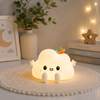 Cute Cloud LED Night Light – Soft Silicone Bedside Lamp with USB Rechargeable