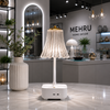 Modern Crystal LED Table Lamp with Bluetooth Speaker, 3 Color Modes & USB Rechargeable Bedside Light