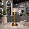Luxury LED Table Lamp – USB Rechargeable Touch Control Bedside Lamp with 3 Color Modes