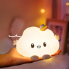 Cute Cloud LED Night Light – Soft Silicone Bedside Lamp with USB Rechargeable