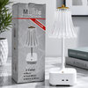 Modern Crystal LED Table Lamp with Bluetooth Speaker, 3 Color Modes & USB Rechargeable Bedside Light