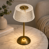 Luxury LED Table Lamp – USB Rechargeable Touch Control Bedside Lamp with 3 Color Modes