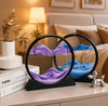 3D Dynamic Moving Sand Art Table Decor – Round Quicksand Landscape Flow Frame