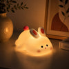 Cute Rabbit LED Night Lamp – Soft Silicone RGB Touch Sensor Bedside Light