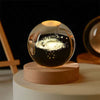 3D Crystal Ball LED Lamp Galaxy Night Light – Saturn Engraved Crystal Lamp for Bedroom Decor, Desk Setup & Gift