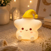 Cute Star Silicone Night Light – Tap Control Rechargeable LED Bedside Lamp for Kids & Baby Room