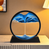 3D Dynamic Moving Sand Art Table Decor – Round Quicksand Landscape Flow Frame