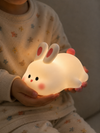 Cute Rabbit LED Night Lamp – Soft Silicone RGB Touch Sensor Bedside Light