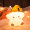 Cute Star Silicone Night Light – Tap Control Rechargeable LED Bedside Lamp for Kids & Baby Room